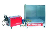 A Ph-cleantec 600 sr melegtisztító berendezés alkatrész és gépmosáshoz.